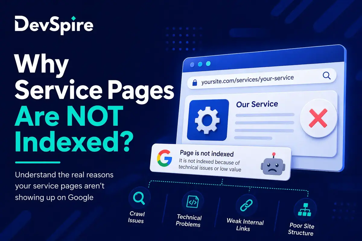 Why service Pages are not indexed